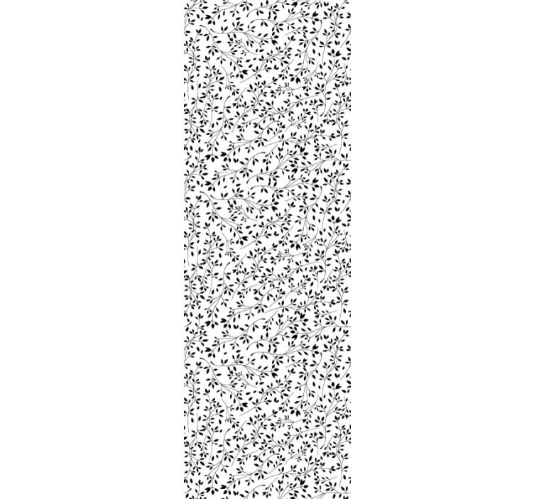 Siyah çiçek duvar kağıdında cila çiçekleri - TenStickers