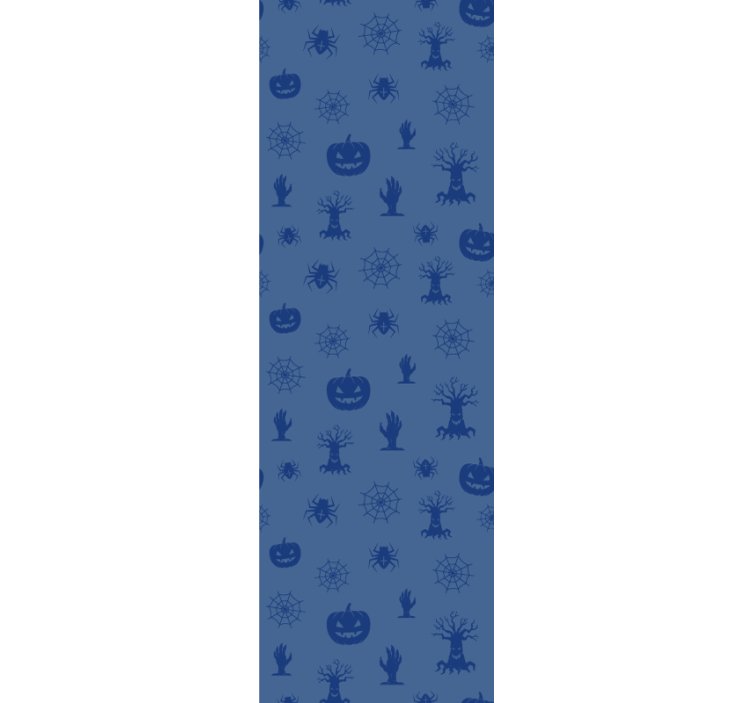 Koyu mavi karakterler cadılar bayramı duvar kağıdı - TenStickers