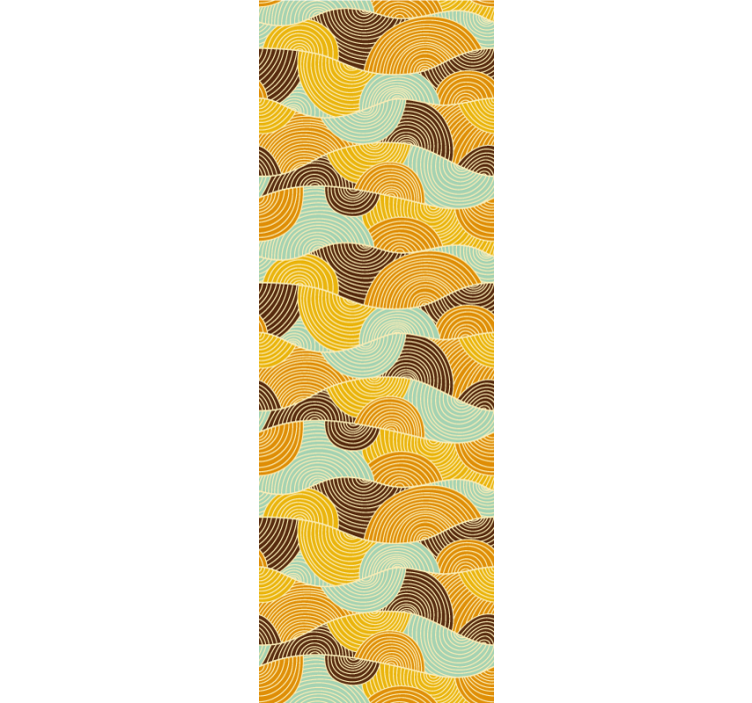 Psychedelic hippi şekiller duvar kağıdı - TenStickers