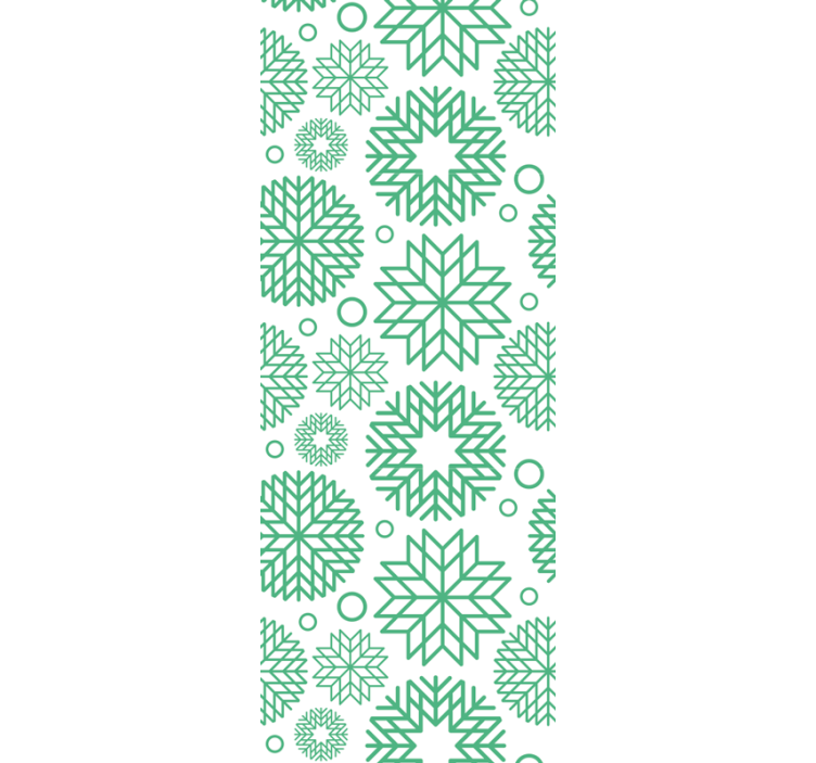 Yeşil kar taneleri duvar kağıdının farklı şekilleri - TenStickers