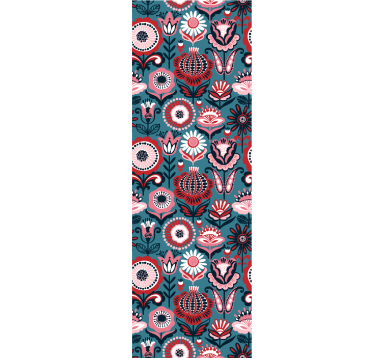 Süs çiçekleri çiçek süs duvar kağıdı - TenStickers