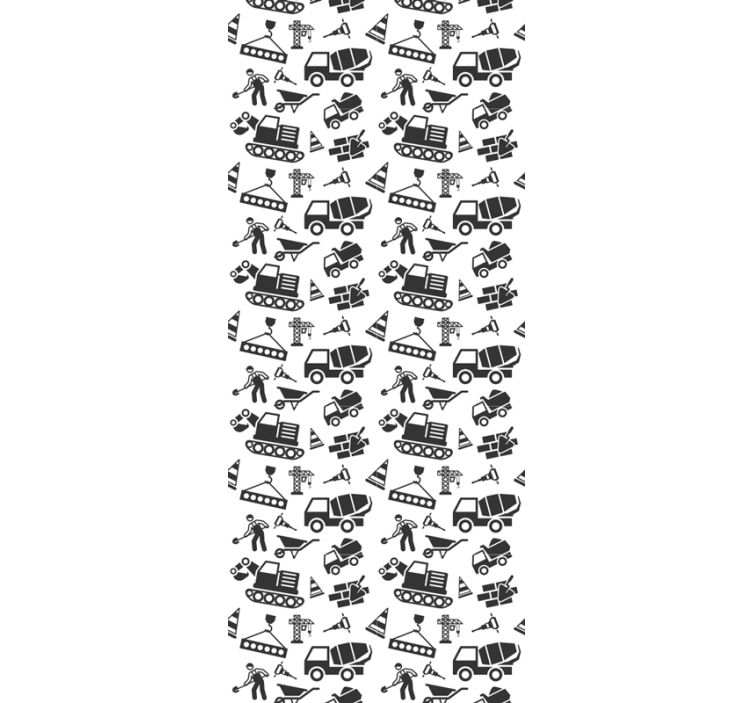 Inşaat motifi endüstriyel duvar kağıdı - TenStickers