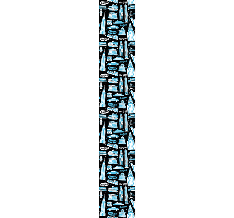 Kentsel simgeler kolajı New York duvar kağıdı - TenStickers