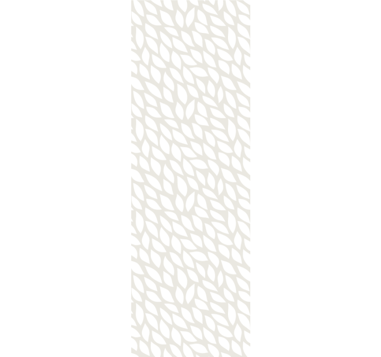 Gri modern duvar kağıdı üzerinde beyaz yapraklar - TenStickers