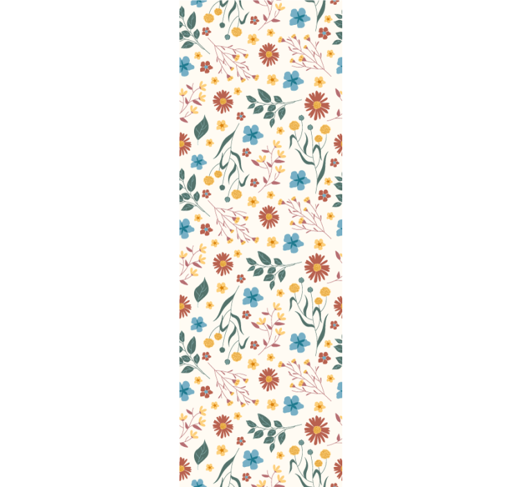 Botanik güzelleşmek çiçek desenli duvar kağıdı - TenStickers