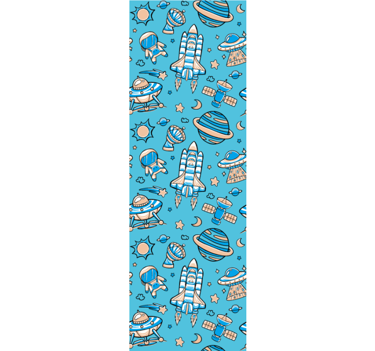 Uzay araştırma fantezisi modern duvar kağıdı - TenStickers