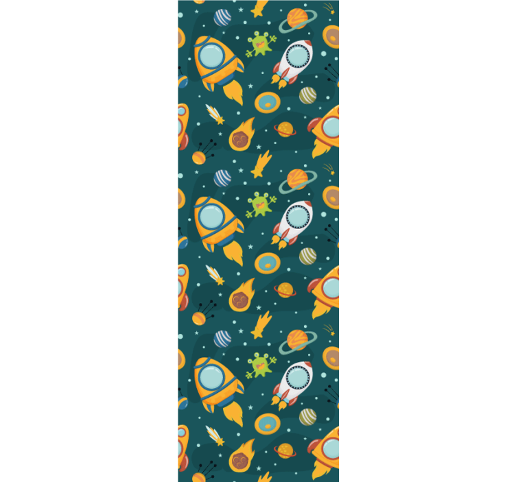 Komik uzaylılar çocuk duvar kağıdı ile yeni gezegen - TenStickers