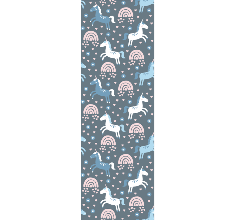 Zürafa gökkuşağı motifi hayvan duvar kağıdı - TenStickers