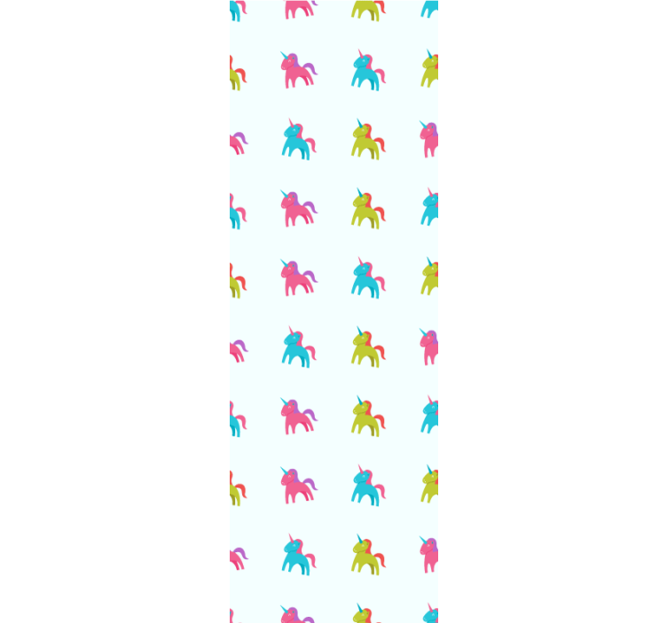 Renkli tek boynuzlu atlar hayvan duvar kağıdı - TenStickers