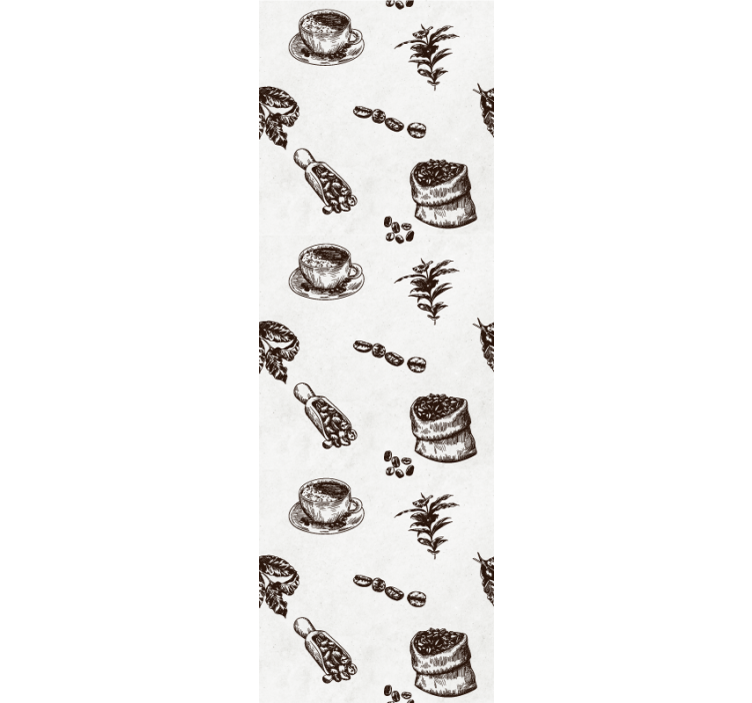 Kafein motifleri sanat duvar kağıdı - TenStickers