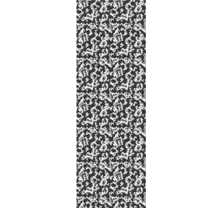 Siyah mektup duvar kağıdı üzerinde vintage tarzı harfler - TenStickers