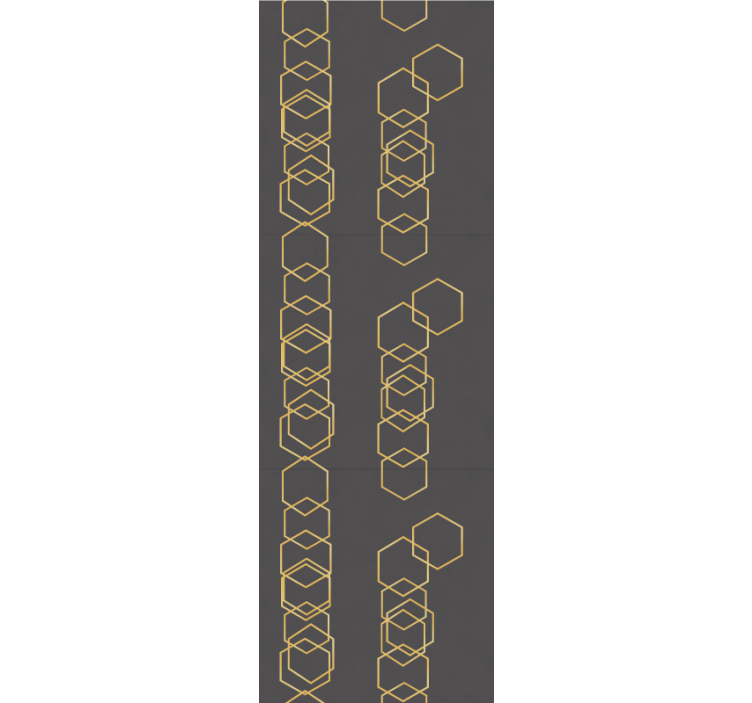 Geometrik doğrusal tasarım geometrik duvar kağıdı - TenStickers