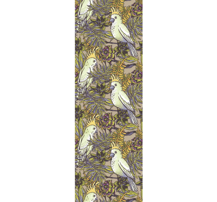 Tropikal kuş desenleri hayvan duvar kağıdı - TenStickers