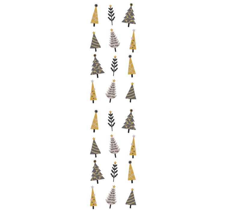 Renkli noel ağaçları duvar kağıdı ayarla - TenStickers