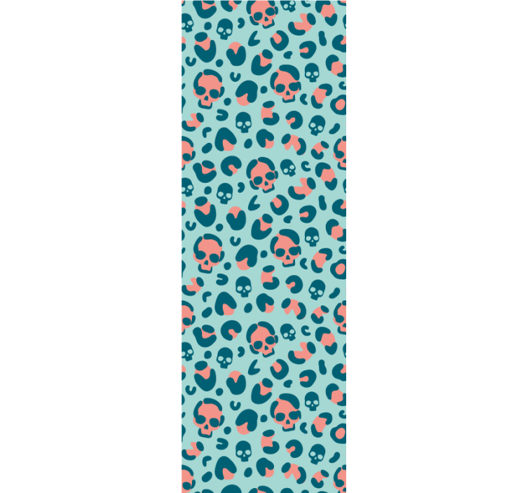 Kafatasları desen cadılar bayramı duvar kağıdı - TenStickers