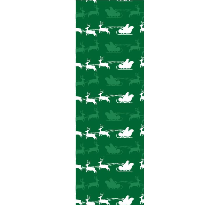 Tatil kızağı motifi Noel duvar kağıdı - TenStickers