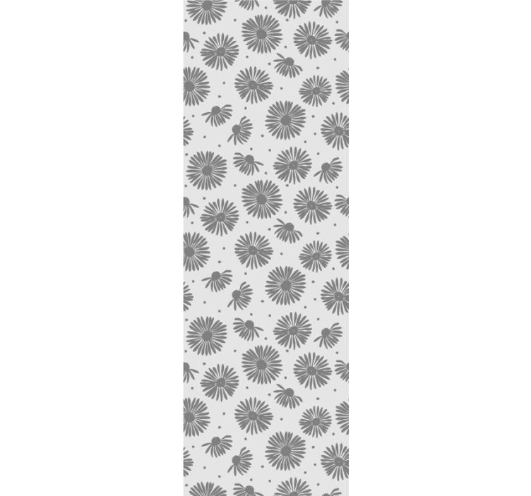 Sıcak gri tonları çiçekler duvar kağıdı - TenStickers