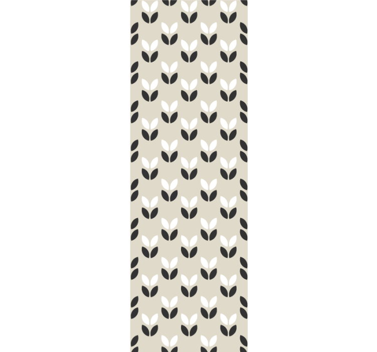 Simetrik yaprak deseni geometrik duvar kağıdı - TenStickers