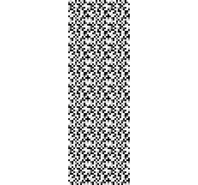 Siyah beyaz kare tasarım duvar kağıdı - TenStickers