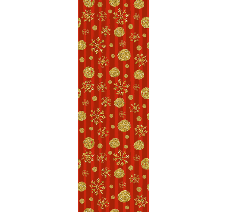 şenlikli parıltılı süsler Noel duvar kağıdı - TenStickers