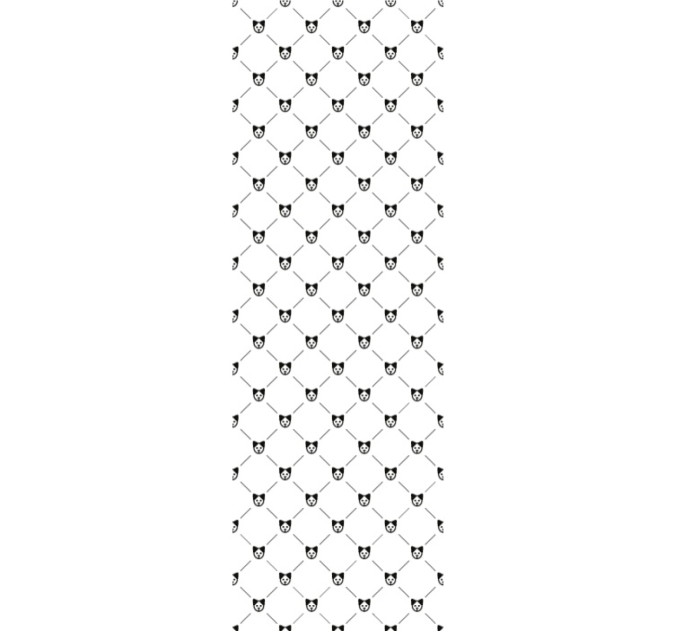 Kedi silueti deseni kediler duvar kağıdı - TenStickers