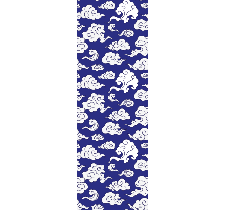 Bulutlu motif deseni New York duvar kağıdı - TenStickers