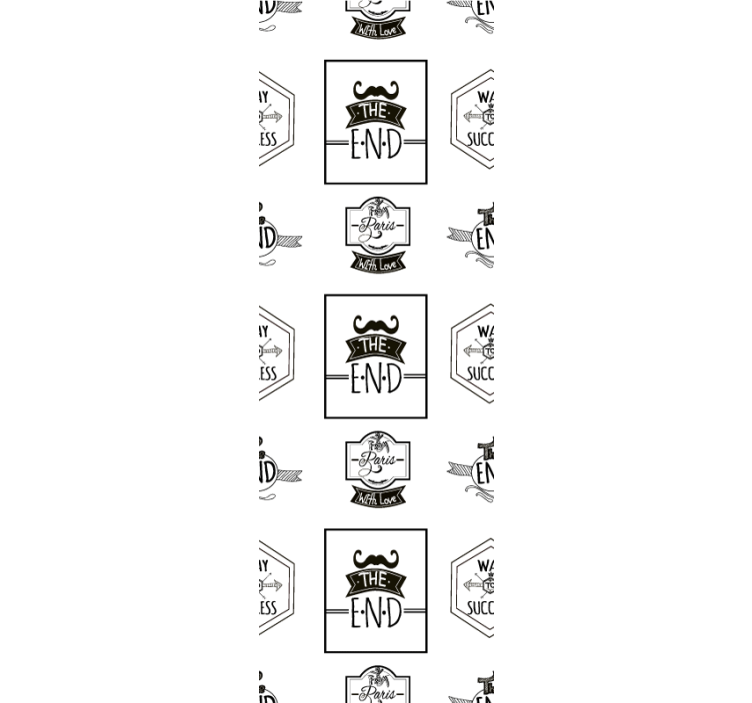 Benzersiz çerçeveler desen modern duvar kağıdı - TenStickers