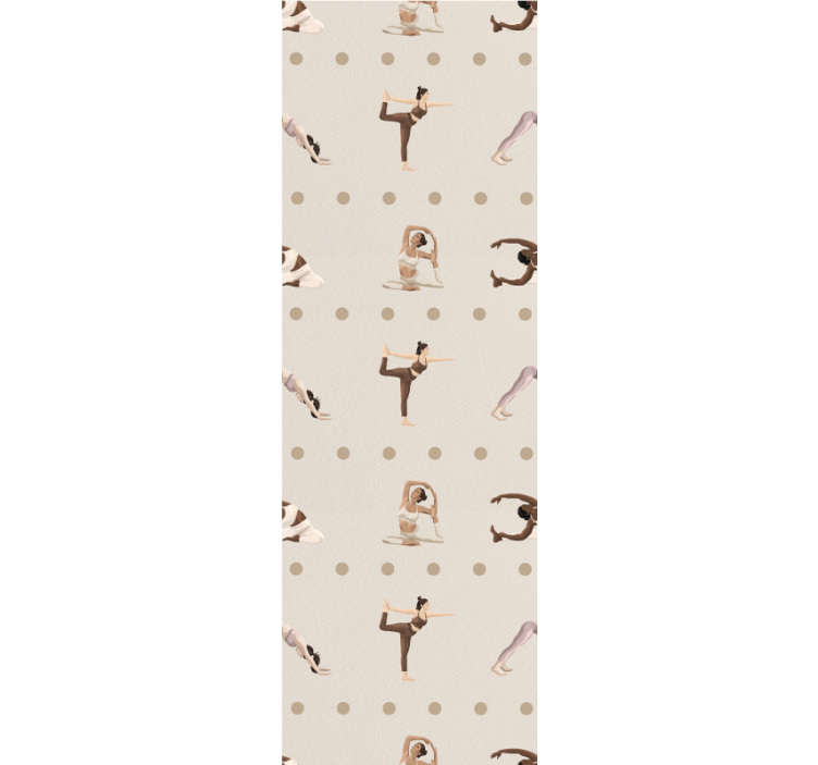 Farklı yoga pozları duvar kağıdı - TenStickers