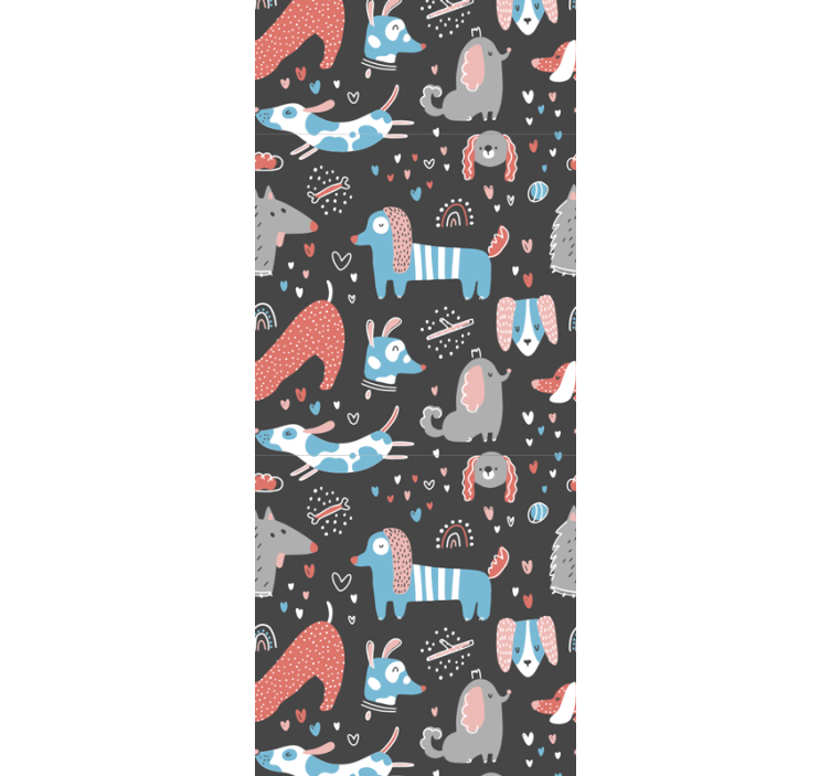 Eğlenceli hayvan motifleri hayvan duvar kağıdı - TenStickers