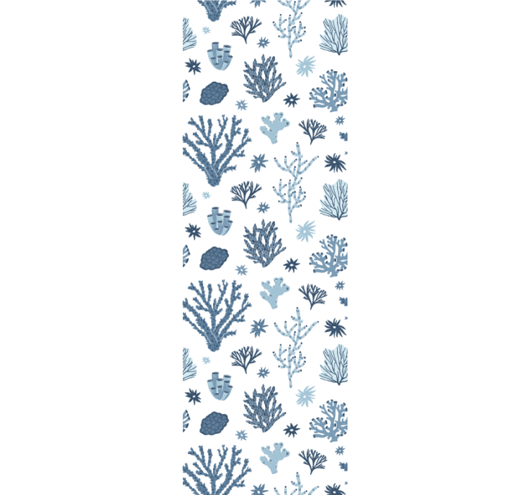 Okyanus florası desenleri doğa duvar kağıdı - TenStickers