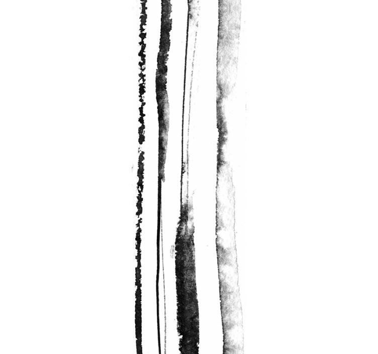 Organik siyah beyaz desen dikey çizgili duvar kağıdı - TenStickers