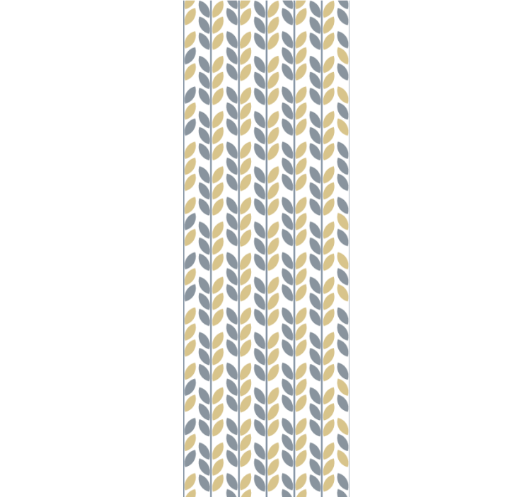 Dikey şık desen yaprak duvar kağıdı - TenStickers