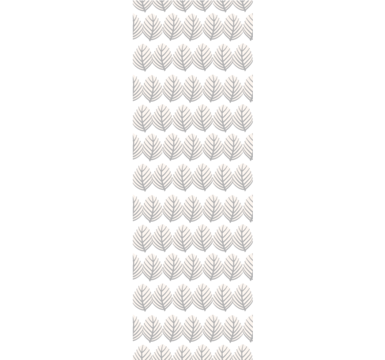 Basit gri desen yaprak duvar kağıdı - TenStickers