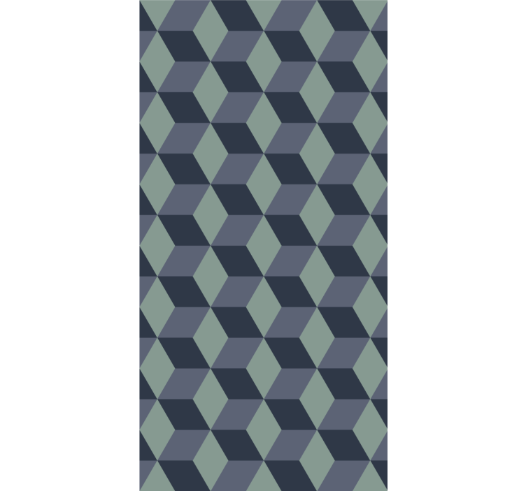 3d küp deseni geometrik duvar kağıdı - TenStickers