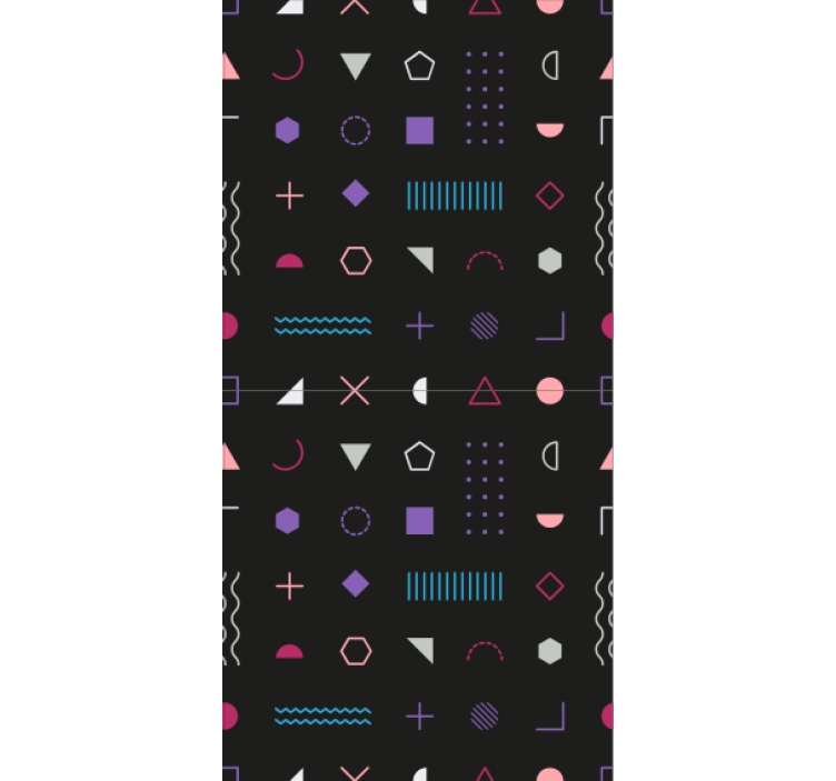 Renkli şekiller geometrik duvar kağıdı - TenStickers