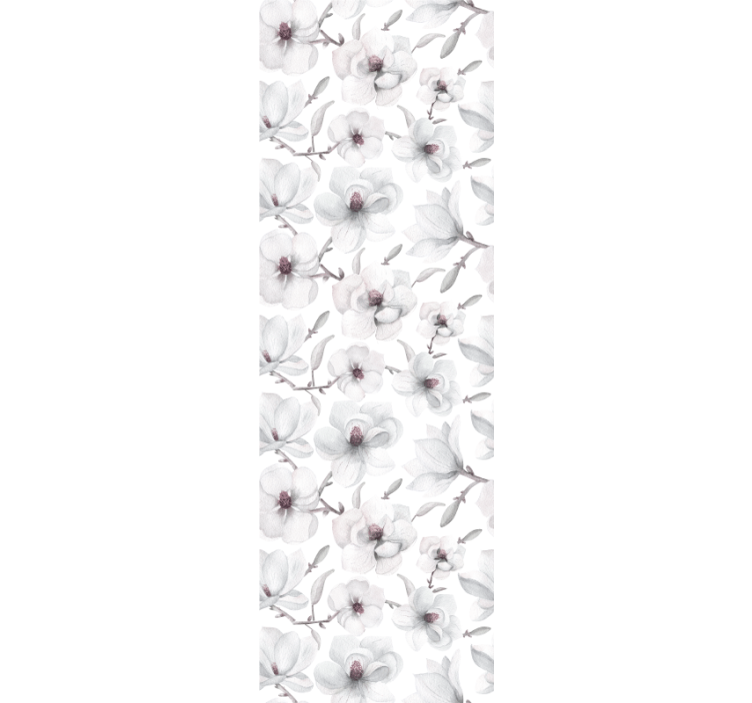 Zarif gri motif çiçek desenli duvar kağıdı - TenStickers