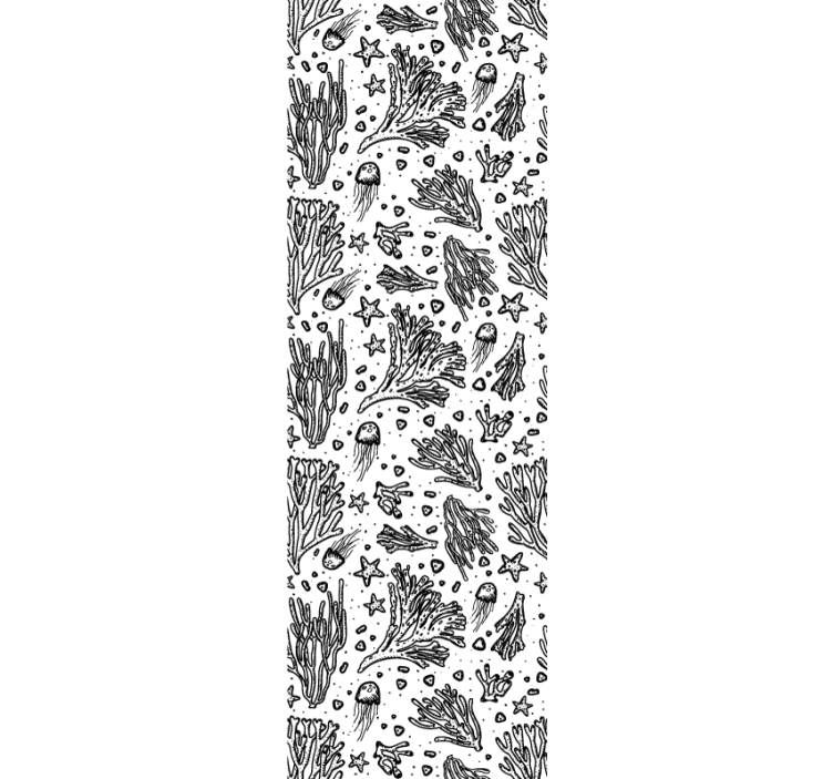 Mercan resif desenleri yaprak duvar kağıdı - TenStickers