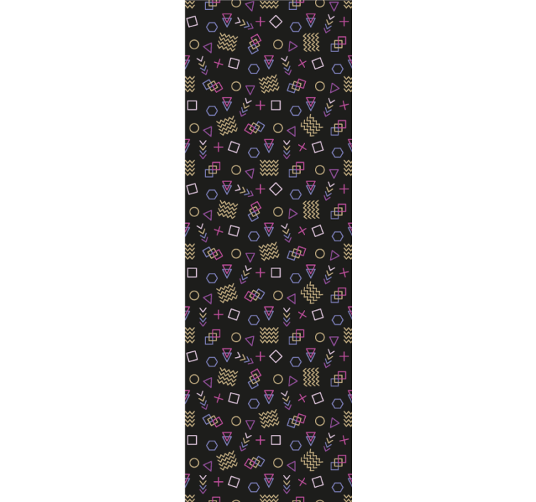 Renkli karalamalar 80'ler desen duvar kağıdı - TenStickers