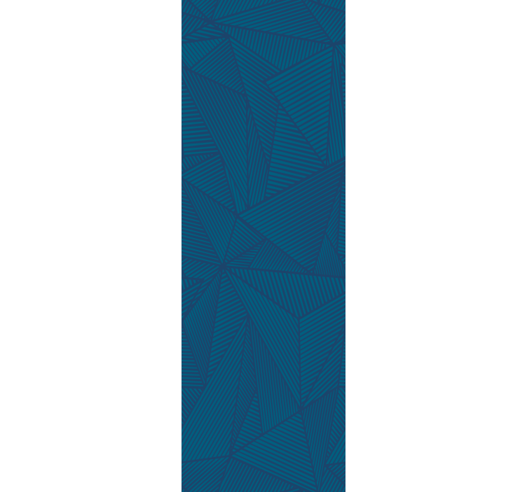 Mavi geometrik basit desen yaprak duvar kağıdı - TenStickers