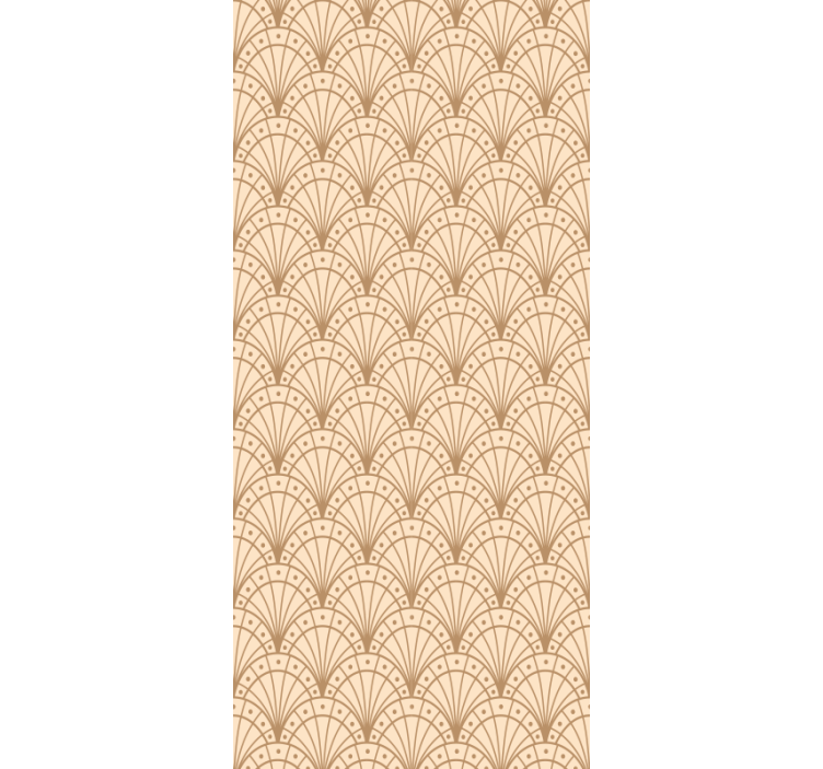 Altın istiridye sanat desen duvar kağıdı - TenStickers