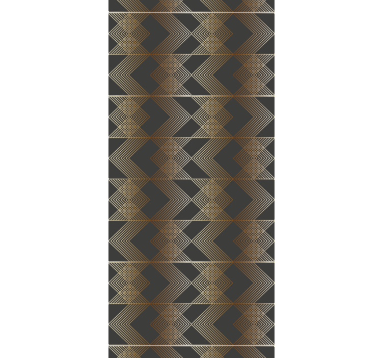 Altın degrade çizgi sanatı desen duvar kağıdı - TenStickers