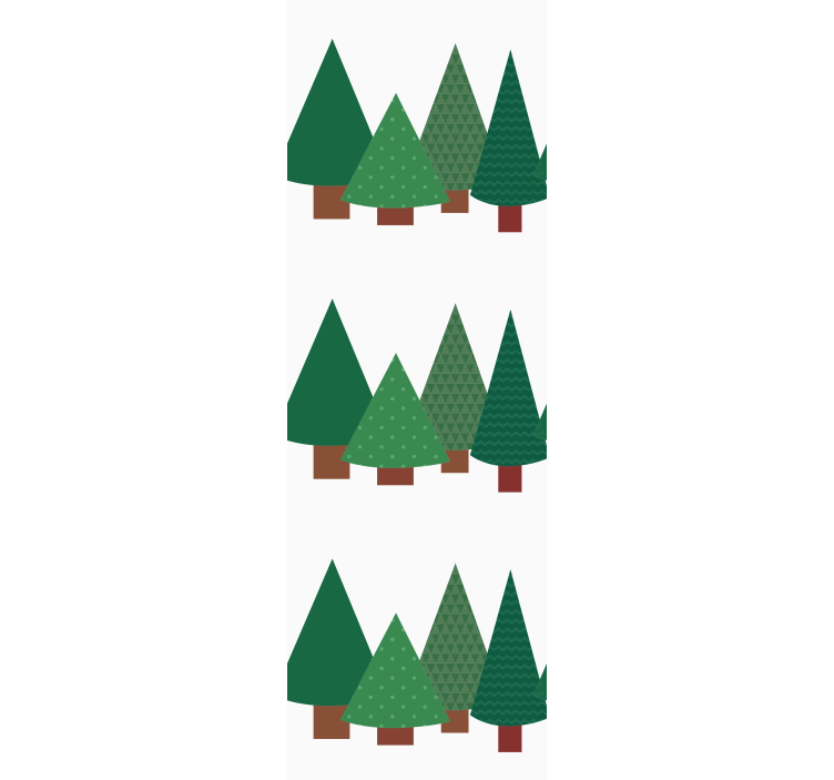 Patchwork ağaç deseni noel duvar kağıdı - TenStickers