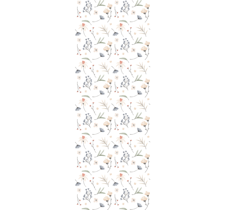 Sevimli çok renkli çiçekler duvar kağıdı - TenStickers