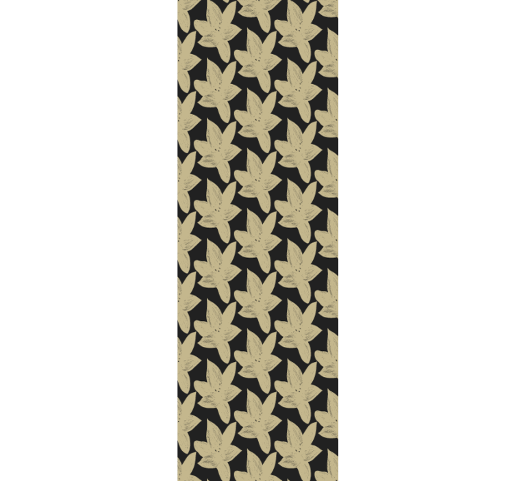 Zarif çiçekli yapraklar banyo duvar kağidi - TenStickers