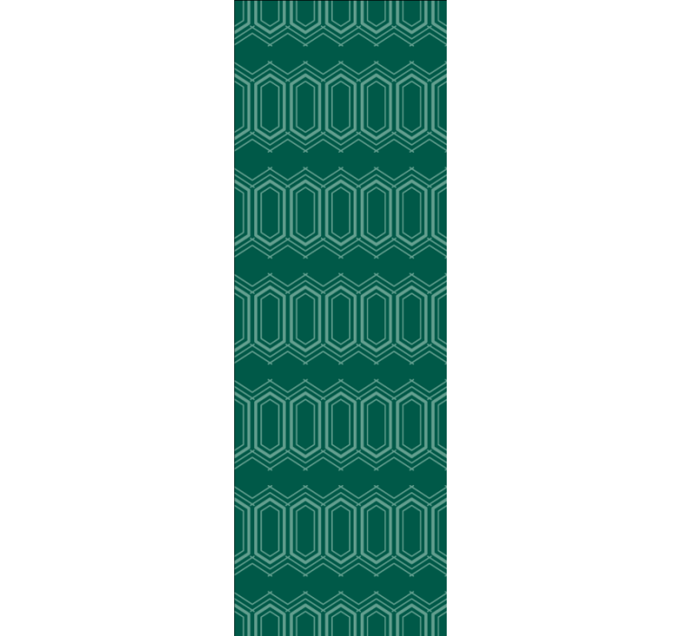 Geometrik yeşil daire desen sivilceli duvar kağıdı - TenStickers