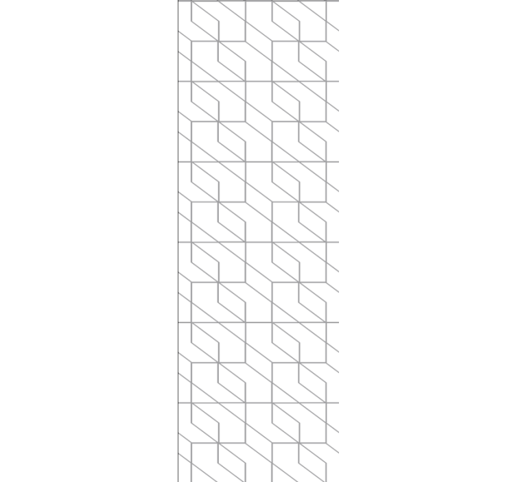 Geometrik minimalist beyaz kare duvar kağıdı - TenStickers