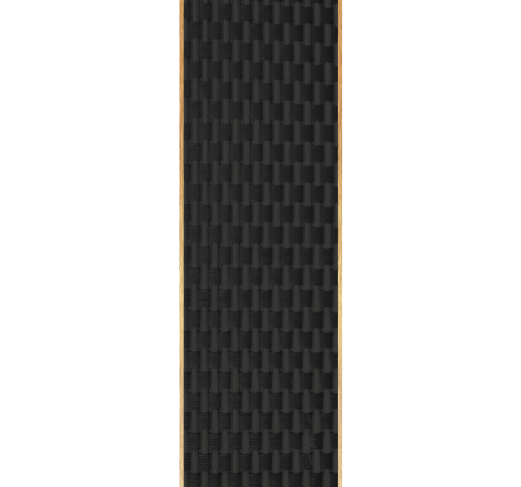 Ahşap tarzı siyah fransız hasır duvar kağıdı - TenStickers