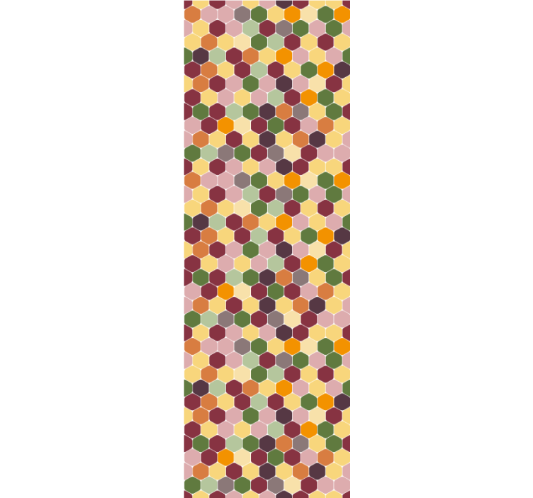 Doku modern duvar kağıdı ile renkli altıgenler - TenStickers