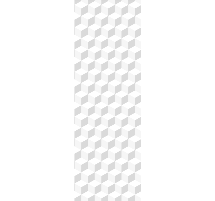 Beyaz 3d küpler desen kare duvar kağıdı - TenStickers