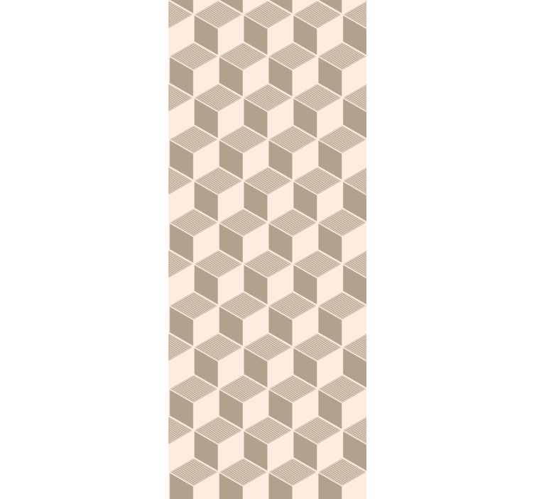 şık küp deseni geometrik duvar kağıdı - TenStickers